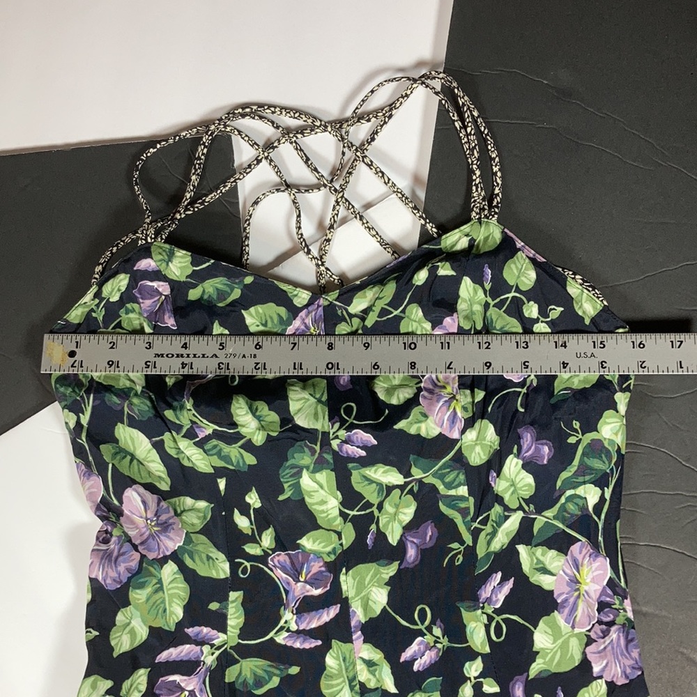 Carol Anderson Calif Gorgeous Vintage Maxi Dress with Woven Straps - Picture 4 of 7